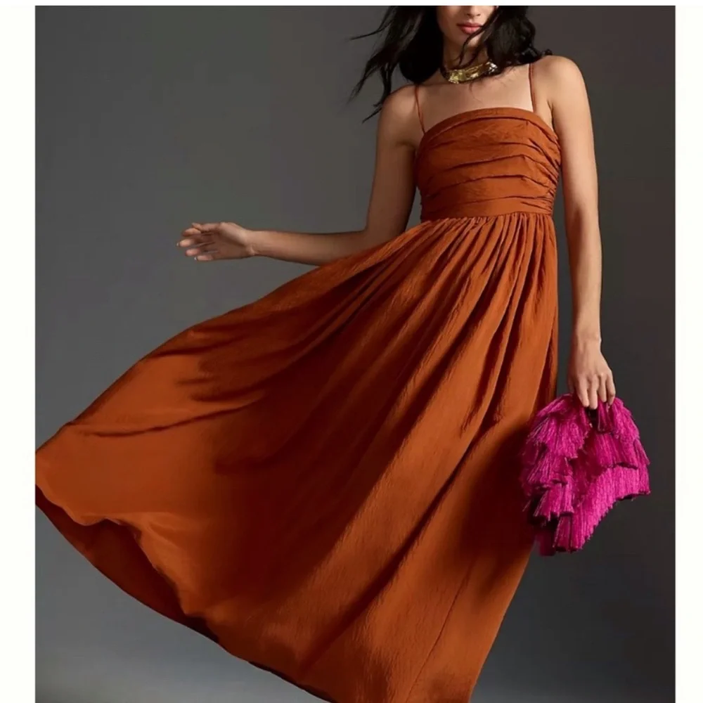 Anthropologie The Lorelei Ruched Bodice Midi Dress - Picture 2 of 9